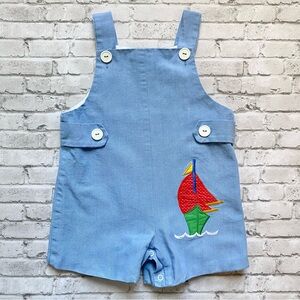 Vintage Samara Sailboat Appliqué Romper